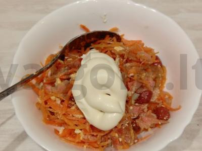 Salotas su rūkytomis vištienos krūtinėlėmis Žingsnis 7