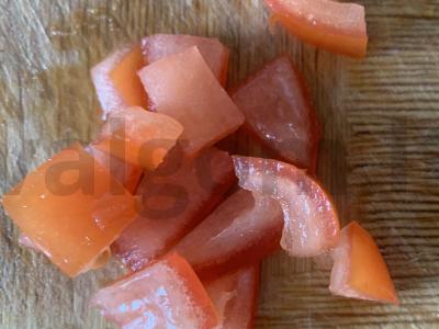 Žalios lęšiai, pomidorai ir varškė Žingsnis 4