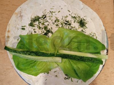 Lavašas su silpniai sūdyta lašiša Žingsnis 2