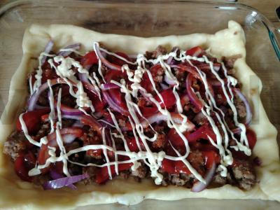 Sūrio pyragas su cheeseburgeriu Žingsnis 6