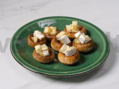 Grybai, įdaryti brie sūriu Žingsnis 2