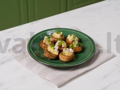 Grybai, įdaryti brie sūriu pagrindine nuotrauka