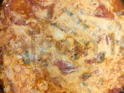 Kiaušinienė su pomidorais, paprika ir sūriu Žingsnis 8