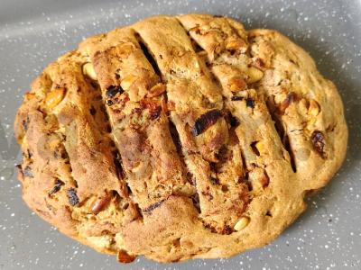 Kvietinė-rašinė duona su džiovintais vaisiais ir riešutais Žingsnis 8