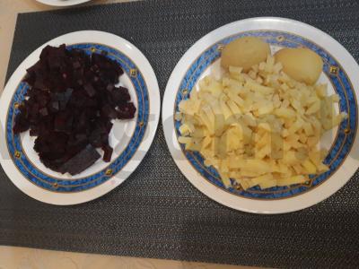 Vinegretas su raudonaisiais pupelėmis Žingsnis 3