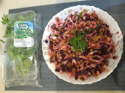 Vinegretas su raudonaisiais pupelėmis Žingsnis 9