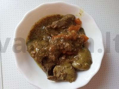 Troškinta vištienos kepenėlė su prieskoniais pagrindine nuotrauka