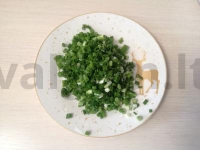 Kepti pyragėliai su ryžiais, kiaušiniu ir žaliu svogūnu Žingsnis 4