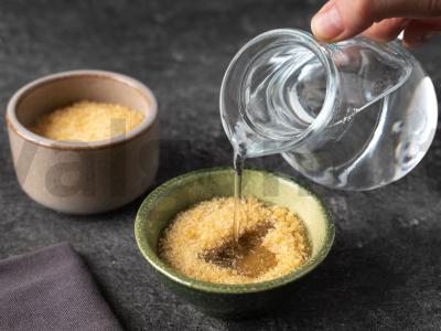 Mango-royal tortas be kepimo Žingsnis 1