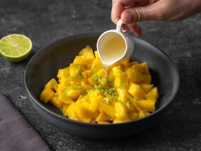 Mango-royal tortas be kepimo Žingsnis 6