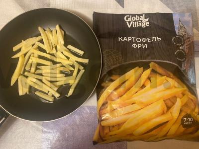 Bulvytės fri su graikiniais riešutais ir džiovintomis daržovėmis Žingsnis 1