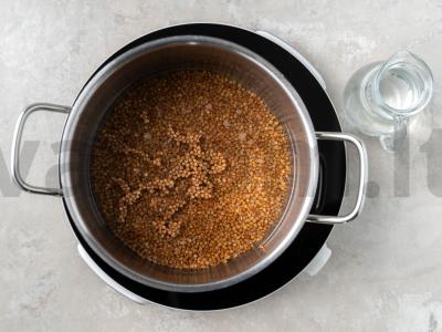 Grikių, krevečių ir pesto dubuo Žingsnis 1