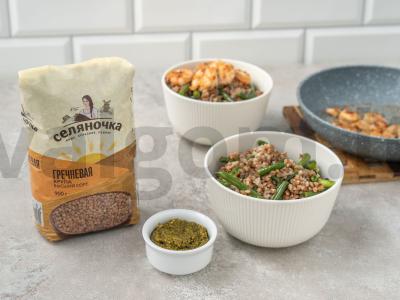 Grikių, krevečių ir pesto dubuo Žingsnis 6