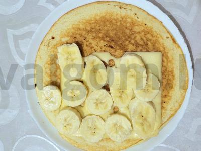 Pieninė blynelių su maasdamo sūriu ir bananais Žingsnis 5