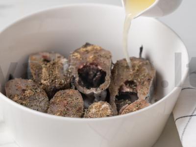 Menkių filė ant daržovių pagalvėlės Žingsnis 2