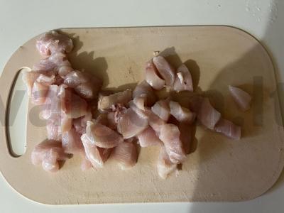 Auksinis pyragas su vištienos krūtinėle ir grybais Žingsnis 1