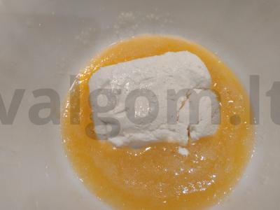 Švelnus varškės keksas su džiovintais vaisiais Žingsnis 2