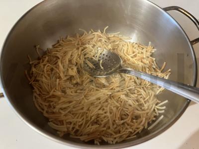 Kepta vermišelė su troškintu mėsa Žingsnis 6