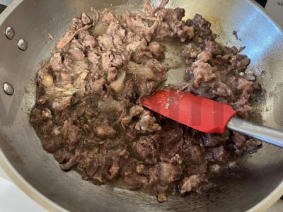 Kepta vermišelė su troškintu mėsa Žingsnis 9