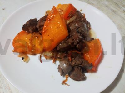 Kepta kepenėlė su persimonu, raudonėliu ir čili padažu Žingsnis 5