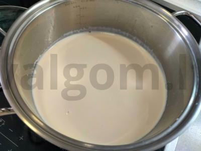 Namų riebalų pienas iš kepto pieno Žingsnis 1