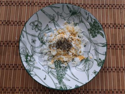 Makaronai su kiaušiniu, sūriu ir baziliku Žingsnis 3