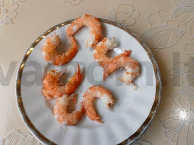 Salotas „Krevetės sniege“ Žingsnis 2