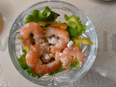 Salotas „Krevetės sniege“ Žingsnis 12