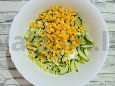 Sultingas salotas „Sofi“ su Pekino kopūstu Žingsnis 4