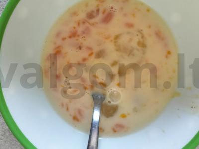 Sūrio skrudinta duona pusryčiams Žingsnis 1