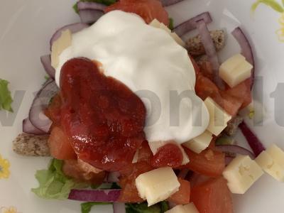 Lengvas salotas „Įvairiaspalvis“ Žingsnis 5