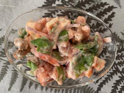 Lengvas salotas „Įvairiaspalvis“ Žingsnis 6