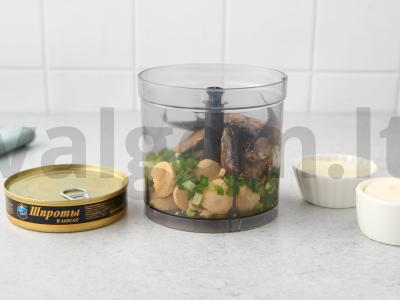 Naujametiniai kiaušiniai su šprotų paštetu Žingsnis 3