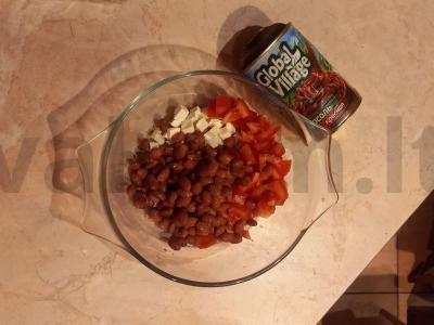 Salotos su tofu ir pupelėmis Žingsnis 3