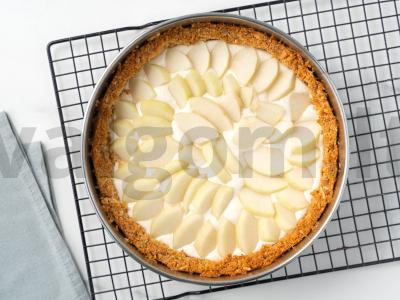 Kriaušių ir varškės pyragas Žingsnis 6