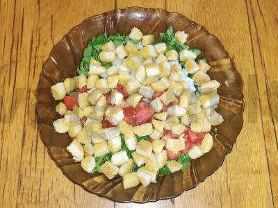 Salotas „Vasaros užkandis“ su vištienos stripsais Žingsnis 8