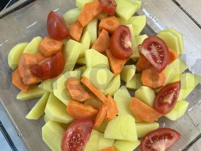 Daržovių, grybų ir vištienos troškinys orkaitėje Žingsnis 3