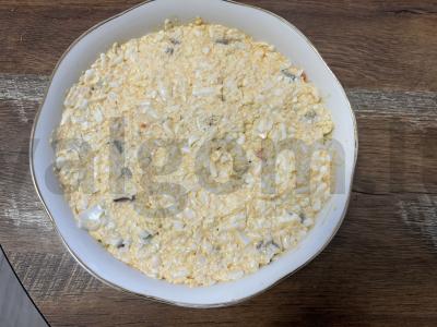 Silkė po kailiu su silkės ikrais Žingsnis 7