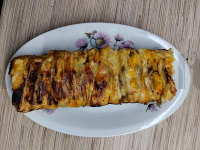 Sluoksniuoto tešlos pyragas su moliūgu Žingsnis 6