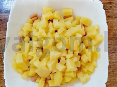 Vegetariškas salotas su baltais pupelėmis Žingsnis 1