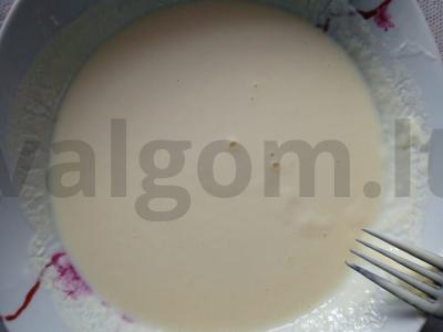 Sūris naminis iš grietinės ir pieno Žingsnis 1