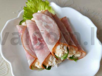 Užkandžių ritinėliai iš kiaulienos kaklo Žingsnis 9