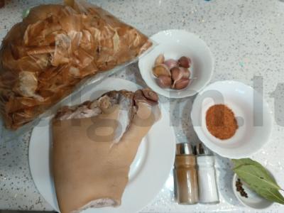 Kiaulienos kojos ritinys Žingsnis 1