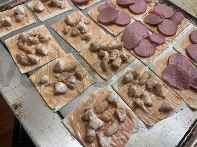 Picos „Asorti“ ant sluoksniuoto tešlos Žingsnis 11