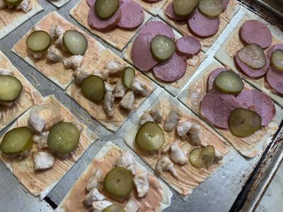 Picos „Asorti“ ant sluoksniuoto tešlos Žingsnis 12