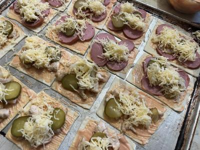 Picos „Asorti“ ant sluoksniuoto tešlos Žingsnis 13