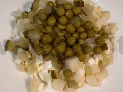 Salotas „Fantazija“ su mandarinų Žingsnis 3