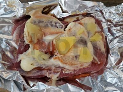 Kiaulienos steikas su konservuotais ananasais Žingsnis 3