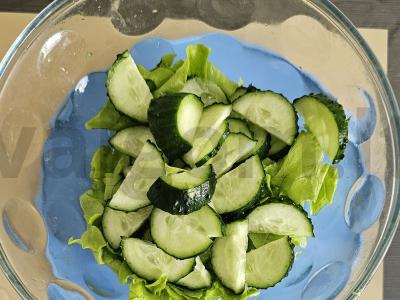 Salotos su daržovėmis ir bekonu Žingsnis 1