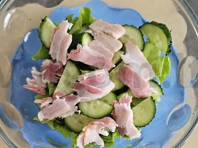 Salotos su daržovėmis ir bekonu Žingsnis 2